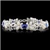 14K Gold 6.28ct Tanzanite & 3.69ctw Diamond Bracel