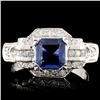 14K Gold 1.12ct Sapphire & 0.54ctw Diamond Ring