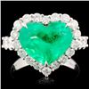 18K Gold 3.71ct Emerald & 1.47ctw Diamond Ring