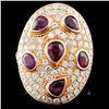 18K Gold 2.47ct Ruby & 2.32ct Diamond Ring