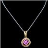 18K Gold 0.70ct Sapphire & 0.47ct Diamond Pendant