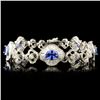 18K Gold 3.55ct Tanzanite & 4.81ctw Diamond Bracel