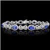 Image 1 : 18K Gold 5.52ct Tanzanite & 4.38ct Diamond Bracele