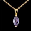 14K Gold 1.00ct Amethyst Pendant