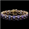 `14k Gold 17.00ct Tanzanite & 0.70ct Diamond Brace