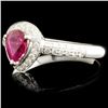 Image 2 : 18K Gold 0.70ct Ruby & 0.25ctw Diamond Ring