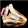 Image 4 : 18K Gold 3.91ct Sapphire & 2.06ctw Diamond Ring