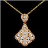 14K Gold 1.17ctw Fancy Diamond Pendant