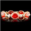 14K Gold 27.24ctw Opal & 3.42ctw Diamond Bracelets