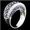 18K Gold 4.46ct Sapphire & 0.58ctw Diamond Ring