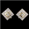 14K Yellow Gold 0.80ctw Diamond Earrings