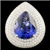 18K Gold 12.77ct Tanzanite & 3.79 Diamond Ring