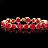 14k Gold 50.00ct Ruby & 1.50ct Diamond Bracelet