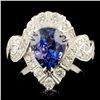 18K Gold 3.56ct Sapphire & 1.38ctw Diamond Ring