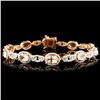 14K Gold 6.95ct Morganite & 1.25ctw Diamond Bracel