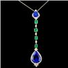 18K Gold 14.92ct Tanzanite & 0.65ctw Diamond Penda