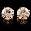 14K Rose Gold 4.06ctw Stud Diamond Earrings
