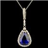18K Gold 11.41ct Tanzanite & 1.02ctw Diamond Penda