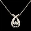 14K Gold 0.10ctw Diamond Pendant