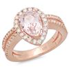14K Gold 1.50ct Morganite & 0.65ct Diamond Ring