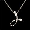 14K Gold 0.18ctw Diamond Pendant