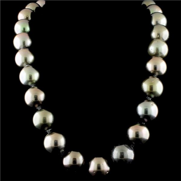 14K Gold 14-16MM Tahitian South Sea Pearl Necklace