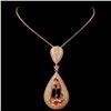 18K Rose Gold 10.84ct Morganite & 0.92ct Diamond P