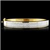 Image 1 : 18K Gold 6.45ctw Diamond Bangle