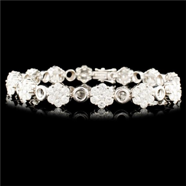 18K Gold 6.77ctw Diamond Bracelet