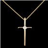 Image 1 : 14K Gold 0.12ctw Diamond Pendant