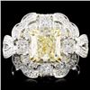 Image 1 : 18K Gold 2.70ctw Fancy Diamond Ring