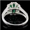 Image 3 : 18K White Gold 2.25ct Emerald & 1.17ctw Diamond Ri