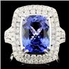 18K Gold 4.77ct Tanzanite & 1.24ctw Diamond Ring