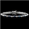 18K White Gold 1.98ctw Fancy Color Diamond Bracele