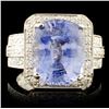 18K Gold 8.04ct Sapphire & 1.59ctw Diamond Ring