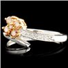 Image 2 : 14K Gold 0.27ctw Fancy Color Diamond Ring