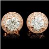 14K Gold 1.29ctw Diamond Earrings