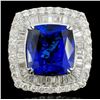 18K White Gold 17.88ct Tanzanite & 4.24ct Diamond
