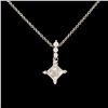 14K Gold 0.35ctw Diamond Pendant