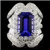 18K White Gold 5.95ct Tanzanite & 3.40ct Diamond R