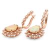 Image 2 : 14K Gold 4.50ct Opal & 1.50ct Diamond Earrings