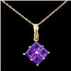 14K Gold 1.90ctw Amethyst Pendant