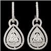 14K Gold 1.28ctw Diamond Earrings