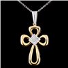 18K TT Gold 0.47ctw Diamond Pendant