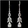 14K White Gold 1.67ctw Diamond Earrings