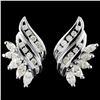 14K White Gold 1.76ctw Diamond Earrings