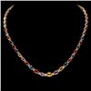 `14k Gold 32.00ct Sapphire & 1.50ct Diamond Neckla