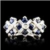 14K Gold 0.68ctw Sapphire & 0.28ctw Diamond Ring
