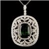 18K Gold 15.19ct Tourmaline & 4.32ctw Diamond Pend