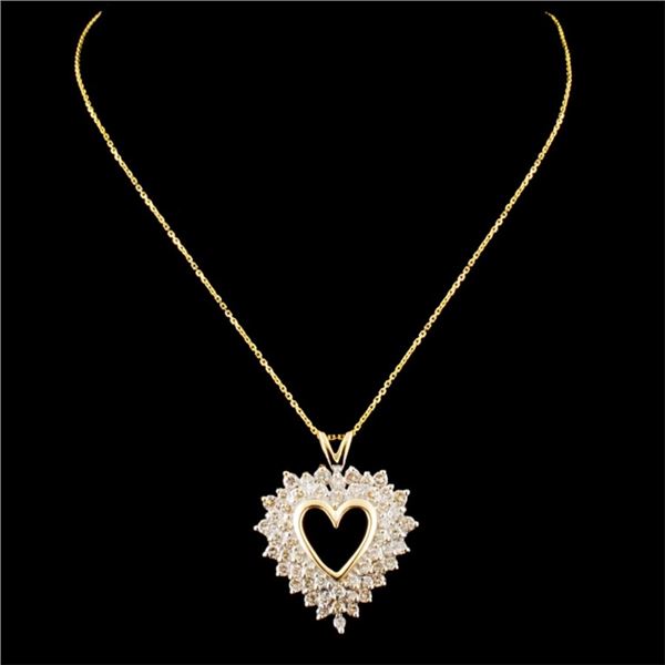 14K Gold 0.97ctw Diamond Pendant